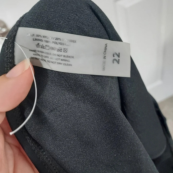 NWOT FullFitAll Swimsuits Bow Handkerchief Halter Tanikini and Bottom Set in 22 - Picture 13 of 15